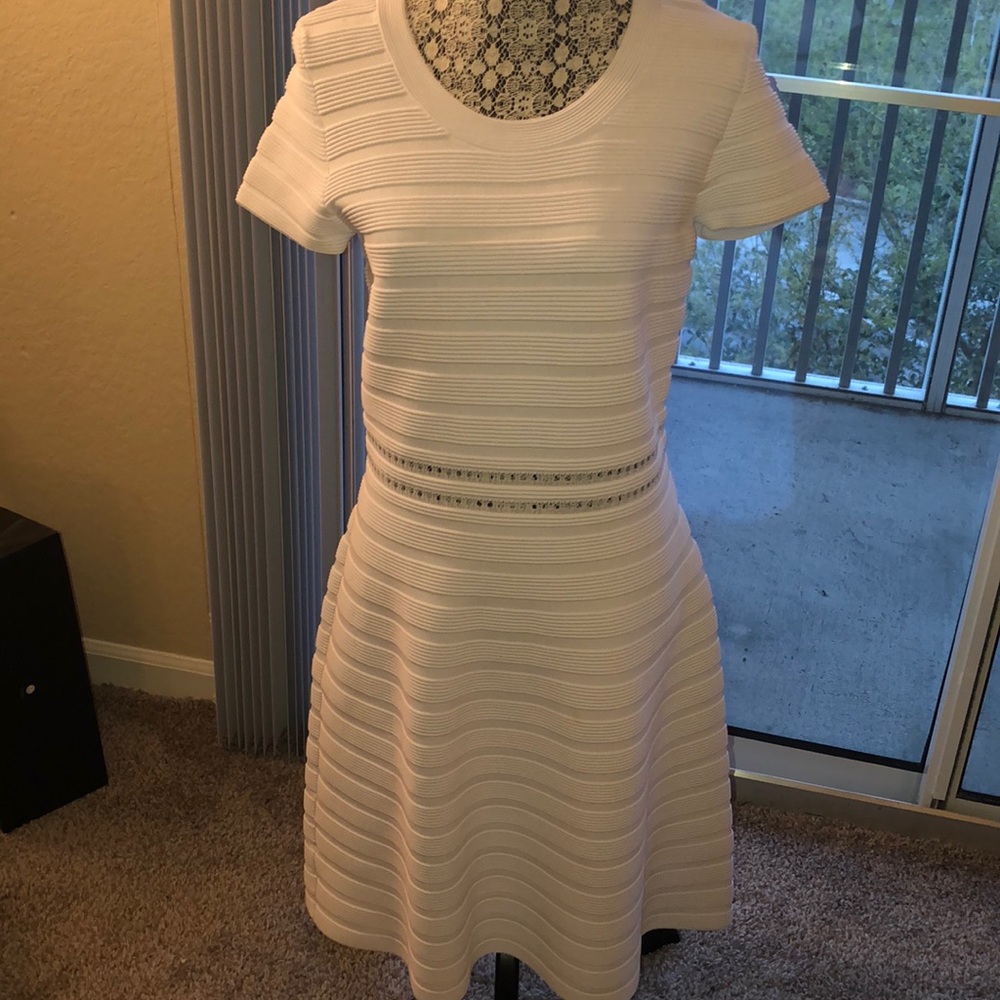 White Short Sleeved Michael Kors Dress